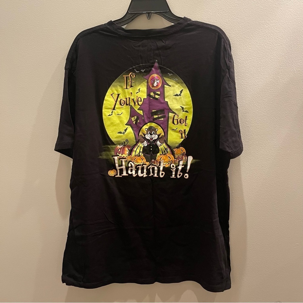 AZ: Buc-ee's Black Graphic T-Shirt Women XL Black pumpkin Halloween